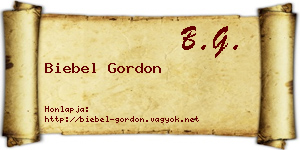 Biebel Gordon névjegykártya
